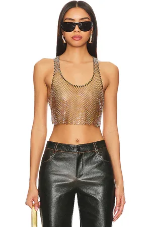 CULTNAKED Choco Stardust Crop Top in . Size L, XXS.