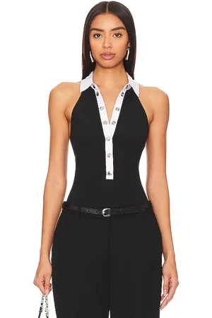 FLEUR DU MAL High Collar Bodysuit in . Size M, S, XL, XS.