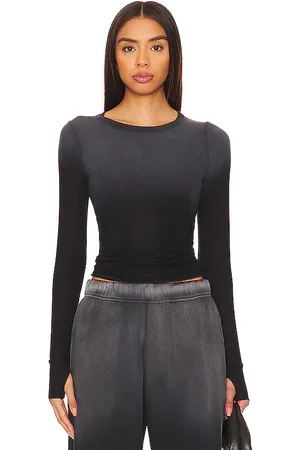 Michael Lauren Alick Rib Ombre Long Sleeve in . Size M, S, XL/1X, XS, XXL/2X.