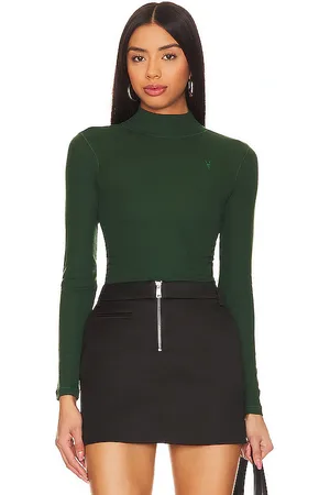 AllSaints Rina Long Sleeve Roll Neck Tee in . Size M, S, XS.