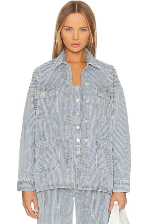 ENA PELLY Diana Denim Shacket in . Size 8/S.