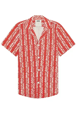 Oas Scribble Cuba Net Shirt in . Size M, S, XL/1X, XS.