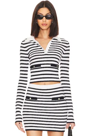 Lovers And Friends Selene Striped Sweater in Black,White. Size M, S, XL, XS.