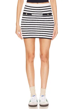 Lovers And Friends Selene Striped Skirt in Black,White. Size S, XL, XS, XXS.