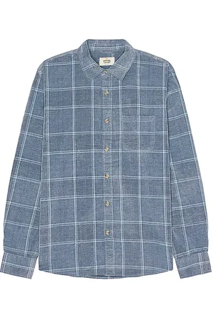 Marine Lightweight Plaid Cord Shirt in . Size S.