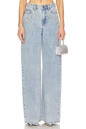 Self-Portrait Embellished Wide Leg in . Size 28.