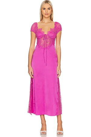 For Love & Lemons Casey Maxi Dress in . Size L, S.