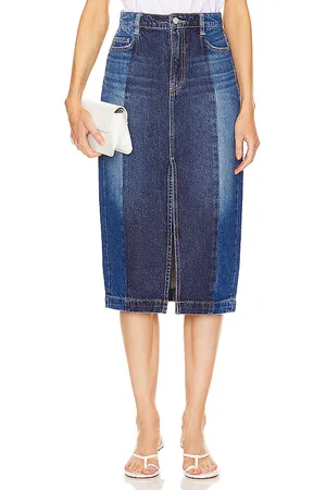 GRLFRND Robin Seamed Tonal Midi Skirt in . Size 23, 25, 26, 29.