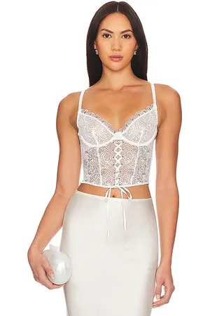 FLEUR DU MAL Lace Up Bustier in . Size S, XS.