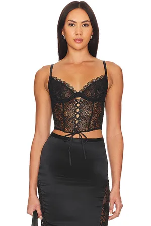 FLEUR DU MAL Lace Up Bustier in . Size S.