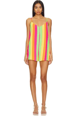 Show Me Your Mumu Rascal Romper in Fuschia,Mint. Size S.