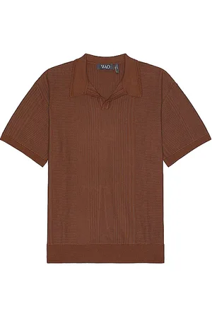 WAO Short Sleeve Pattern Knit Polo in . Size XL/1X, XS.