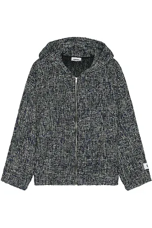 Saks Fifth Avenue Tweed Zip Hoodie in . Size S, XL/1X.