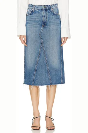 GRLFRND Darcy Mid Rise Column Midi Skirt in . Size 24, 25, 27.