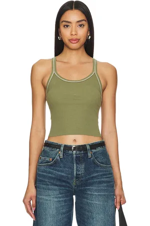 RE/DONE Cropped Ribbed Tank in . Size XL.
