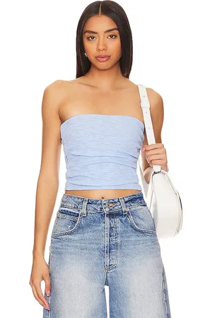 Free People Boulevard Tube Top In Blue Vista in . Size M, XL.
