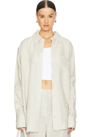 GRLFRND Linen Boyfriend Shirt in . Size S, XL.