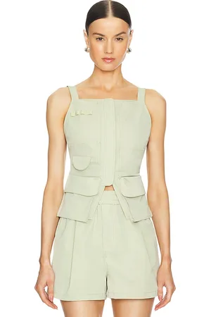 GRLFRND Tech Gabardine Apron Top in . Size XXS.