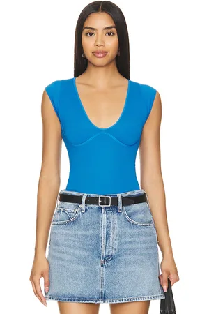 Free People X Intimately FP Meg Seamless Bodysuit In Campanula in . Size M/L.