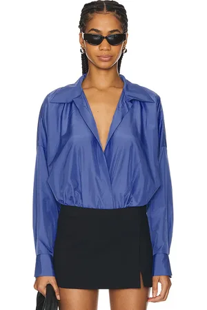 Norma Kamali Super Oversized Boyfriend Shirt Bodysuit in . Size XS, XXS.
