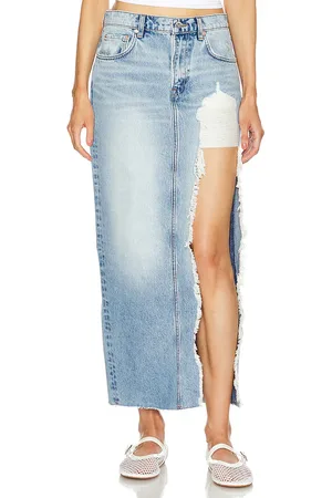 GRLFRND Blanca Maxi Skirt With High Slit in . Size 24, 25.