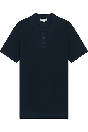 ONIA Cotton Textured Knit Polo in . Size S, XL/1X.