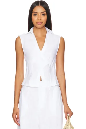 FAITHFULL THE BRAND Antibes Sleeveless Wrap Shirt in . Size XL, XS.