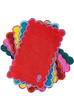 Furbish Studio Rainbow Icon Linen Cocktail Napkin Set of 6 in .