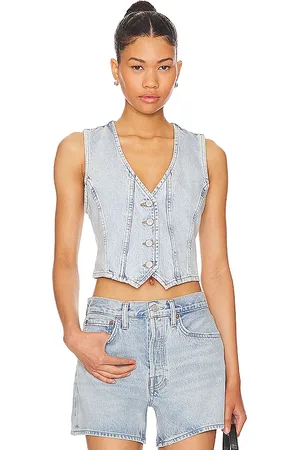 Free People Tate Denim Vest in . Size XL.