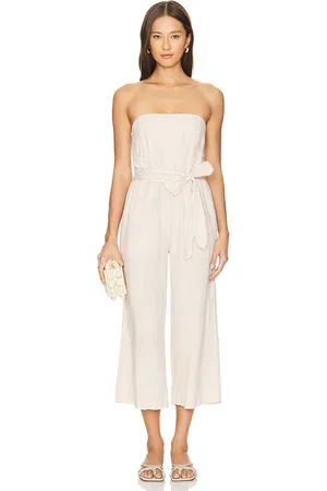 Bella Dahl Strapless Smocked Back Jumpsuit in . Size M.