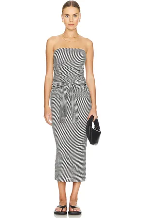 Amanda Uprichard Inaya Dress in Black,White. Size M, S, XL, XS.