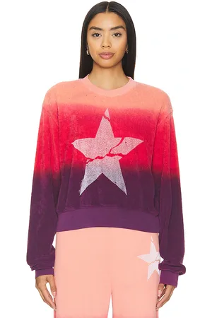 LAUREN MOSHI Spalding Cracked Star Drop Shoulder Crop Pullover in . Size XS.