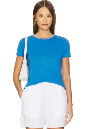 Goldie Estelle Embroidered Neck Classic Tee in . Size XS.