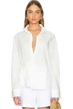 FAITHFULL THE BRAND Alliste Oversized Wrap Shirt in . Size L, XS.