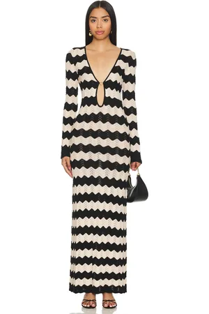 Capittana Ella Stripes Knitted Maxi Dress in .