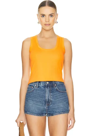 Goldie Estelle Cotton Rib Crop Tank in . Size M, S, XL, XS.