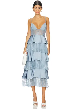 WeWoreWhat Tiered Lace Midi Dress in . Size 6.