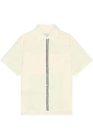 JUNGLES Weave Trim Button Up Shirt in . Size XL/1X.