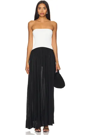 Solid The Sasha Dress in White,Black. Size M, S, XL, XS.