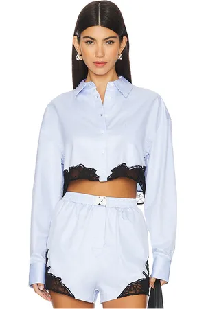 FLEUR DU MAL Cropped Button Down in . Size M.