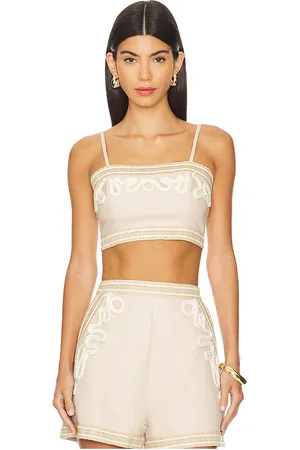 PATBO Embroidered Linen Top in . Size 10, 8.