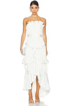 AMUR Janey Tiered Shell Midi Dress in . Size 8.