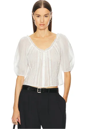 Helsa Voile Peasant Blouse in . Size S.