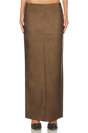 superdown Mazu Faux Leather Maxi Skirt in . Size S, XS.
