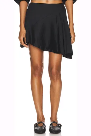 FAITHFULL THE BRAND Antibes Asymmetrical Mini Skirt in . Size L, XS.