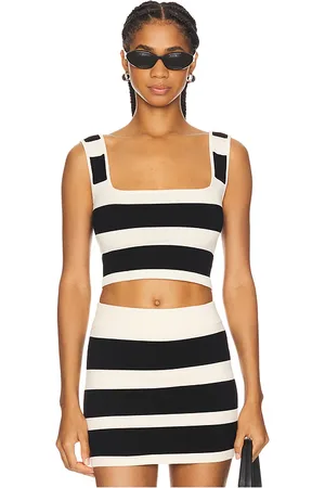 Lovers And Friends Eloise Top in Cream,Black. Size XL, XS.