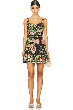 HEMANT AND NANDITA X REVOLVE Short Dress With Hand Crafted Button With And Belt in . Size XS.