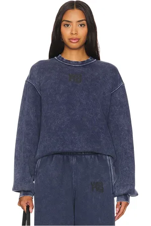 Alexander Wang Essential Terry Crew Sweatshirt W/ Puff Paint Logo in . Size XS.