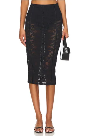 FLEUR DU MAL Le Stretch Lace Pencil Skirt in . Size M, S, XS.