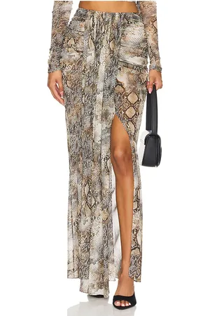 LAPOINTE Mesh Draped Skirt in . Size L, S, XS.